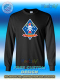 New Tee Shirt 1st Recon Battalion USMC Logo Men's T-Shirt Men's Long Sleeves T-Shirts