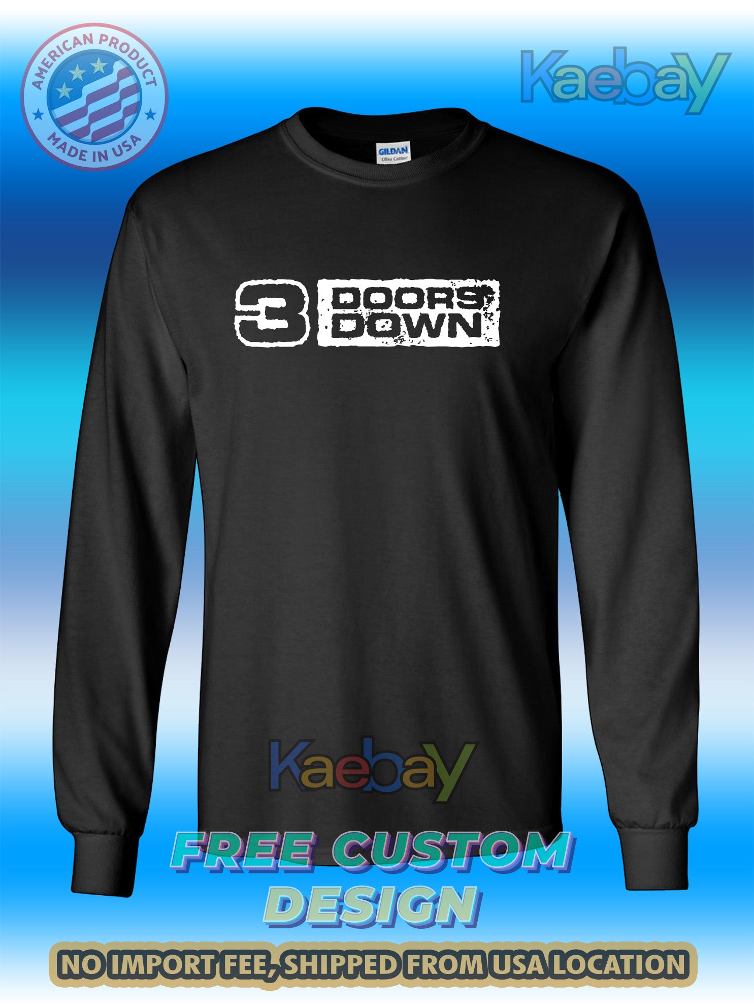 New Tee Shirt 3 Doors Down Logo Men's T-Shirt Men's Long Sleeves T-Shirts
