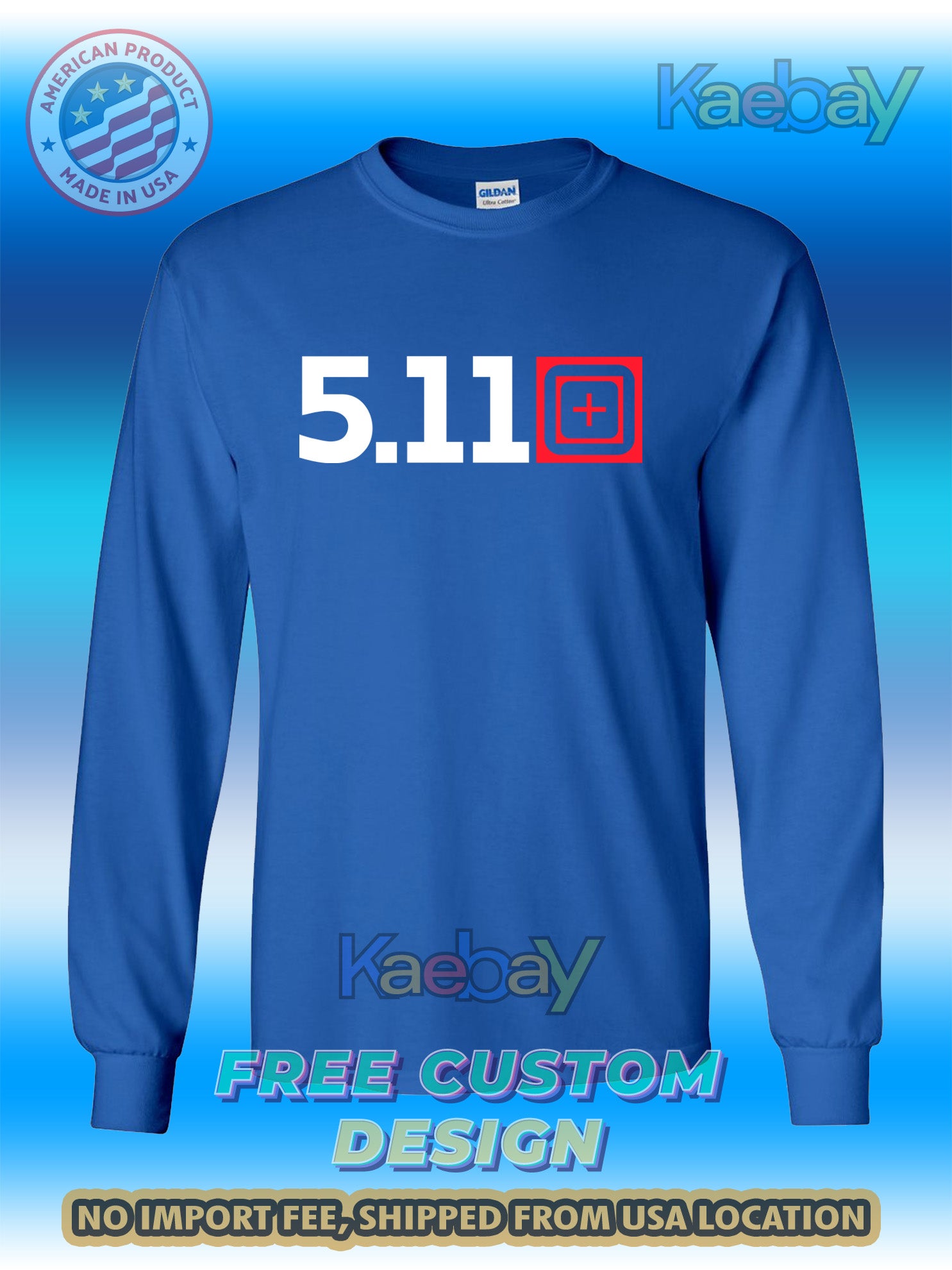 New Tee Shirt 5.11 Tactical Guns Logo Men's T-Shirt Men's Long Sleeves T-Shirts