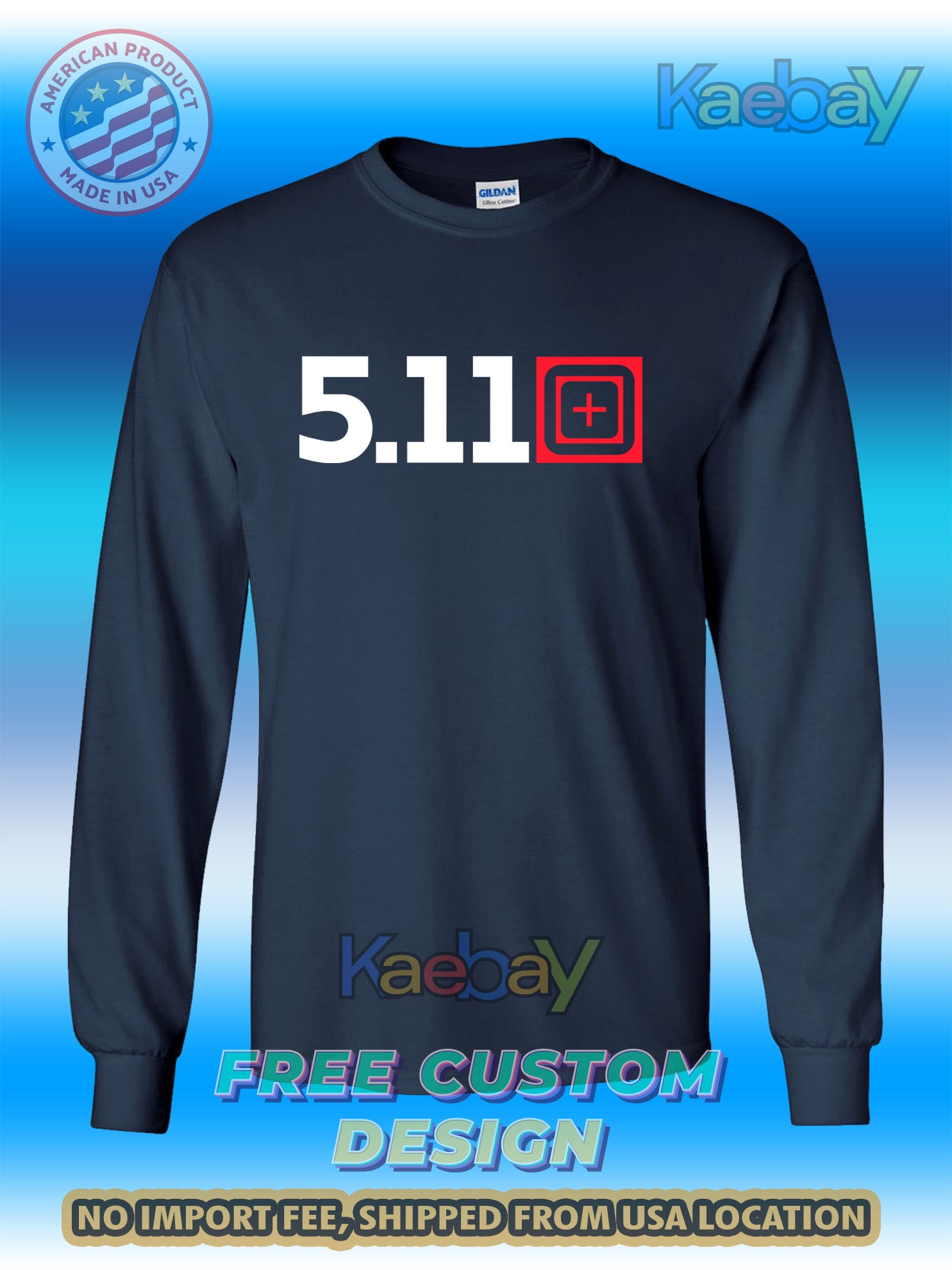 New Tee Shirt 5.11 Tactical Guns Logo Men's T-Shirt Men's Long Sleeves T-Shirts