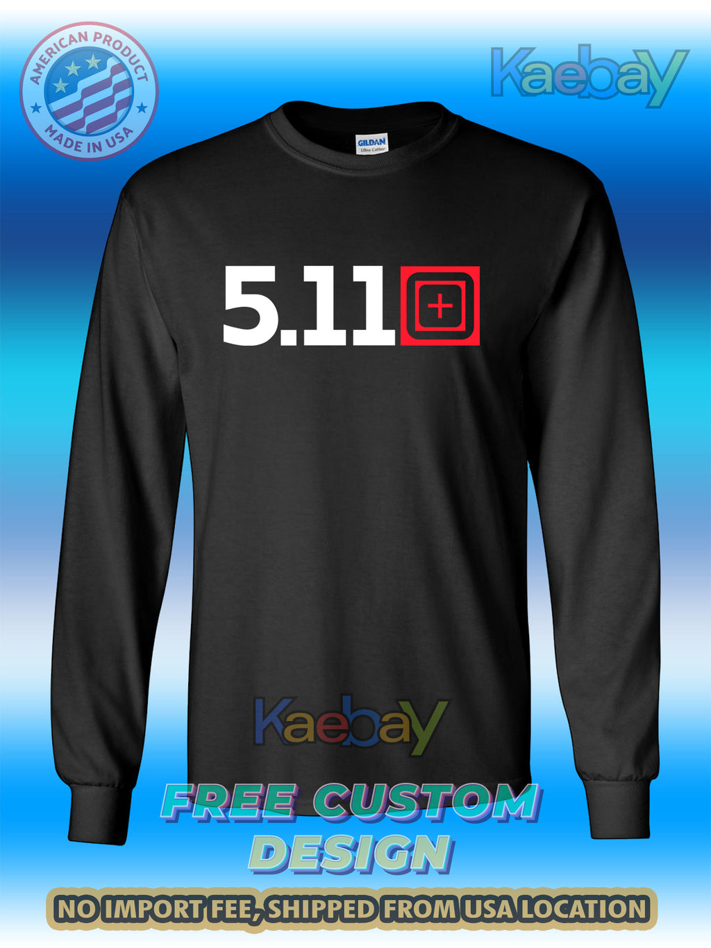 New Tee Shirt 5.11 Tactical Guns Logo Men's T-Shirt Men's Long Sleeves T-Shirts