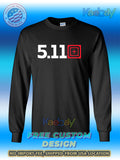 New Tee Shirt 5.11 Tactical Guns Logo Men's T-Shirt Men's Long Sleeves T-Shirts