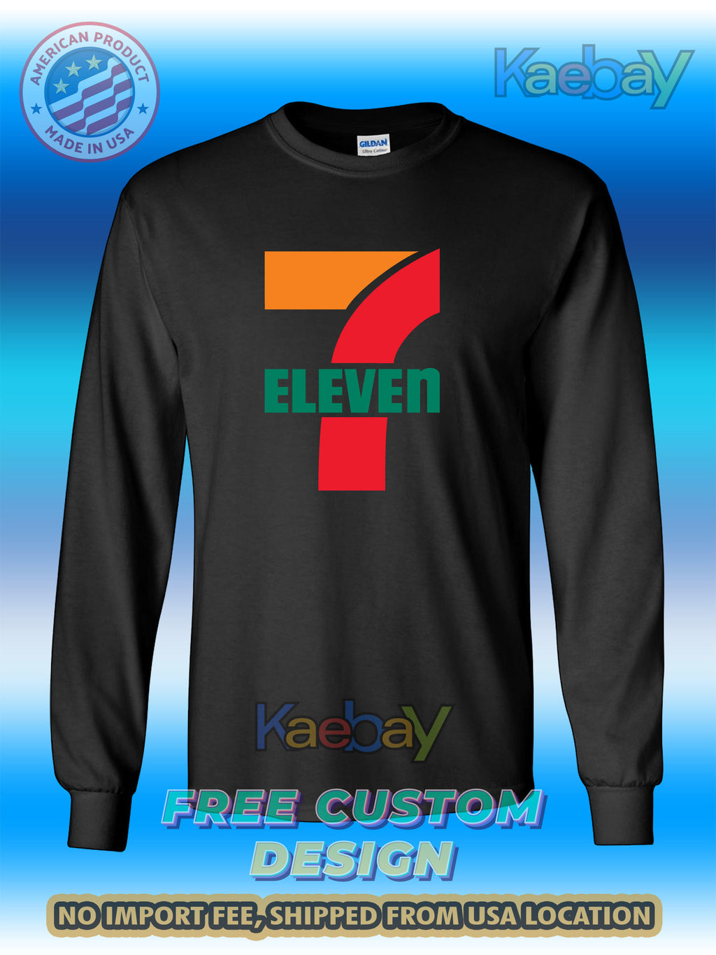 New Tee Shirt 7-Eleven Convenience Store Logo Men's T-Shirt Men's Long Sleeves T-Shirts