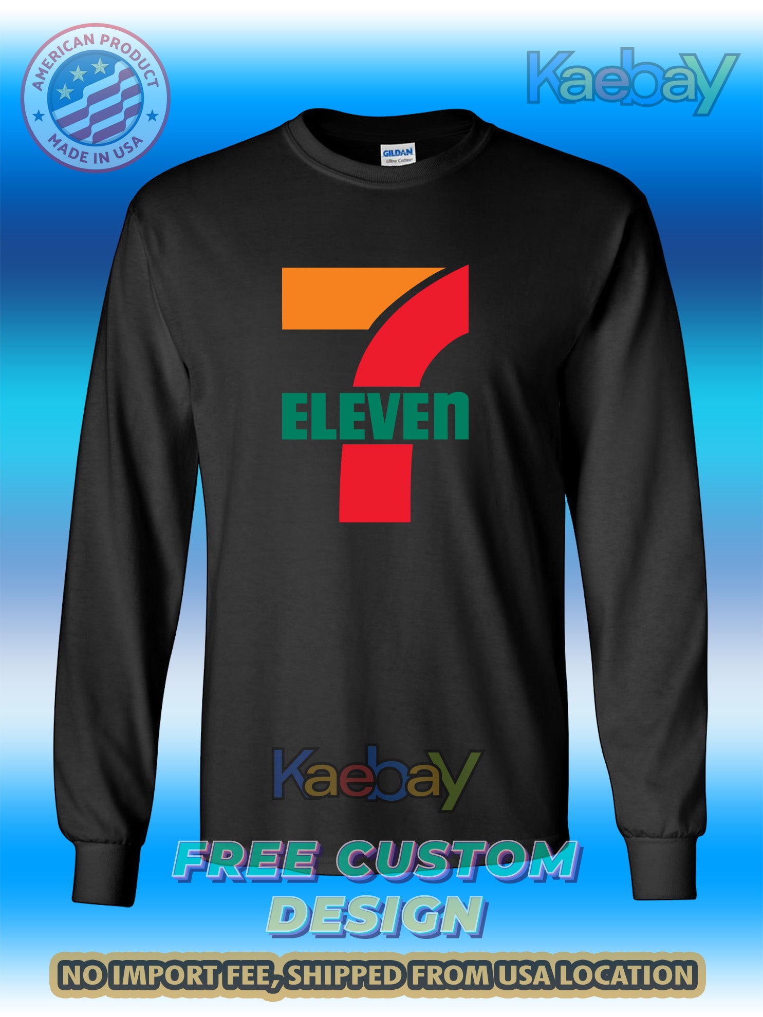 New Tee Shirt 7-Eleven Convenience Store Logo Men's T-Shirt Men's Long Sleeves T-Shirts