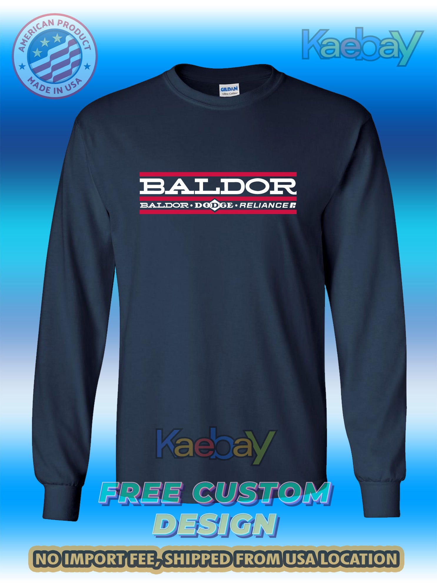 New ABB Baldor-Reliance electric motors Logo Men's Long Sleeve T-Shirt