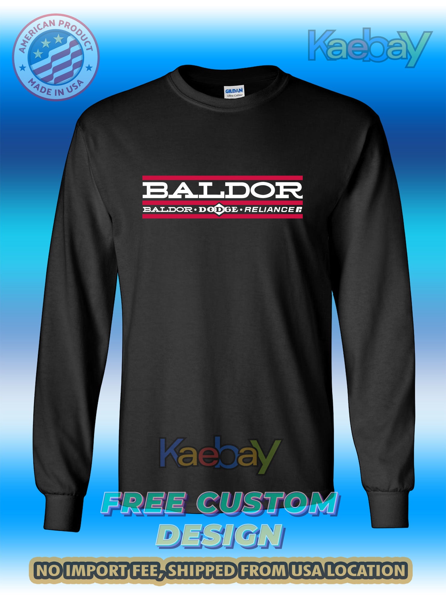 New ABB Baldor-Reliance electric motors Logo Men's Long Sleeve T-Shirt