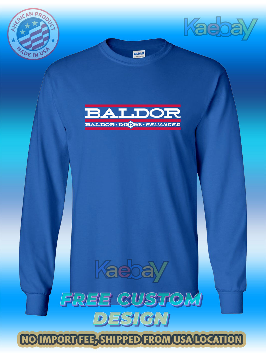 New ABB Baldor-Reliance electric motors Logo Men's Long Sleeve T-Shirt