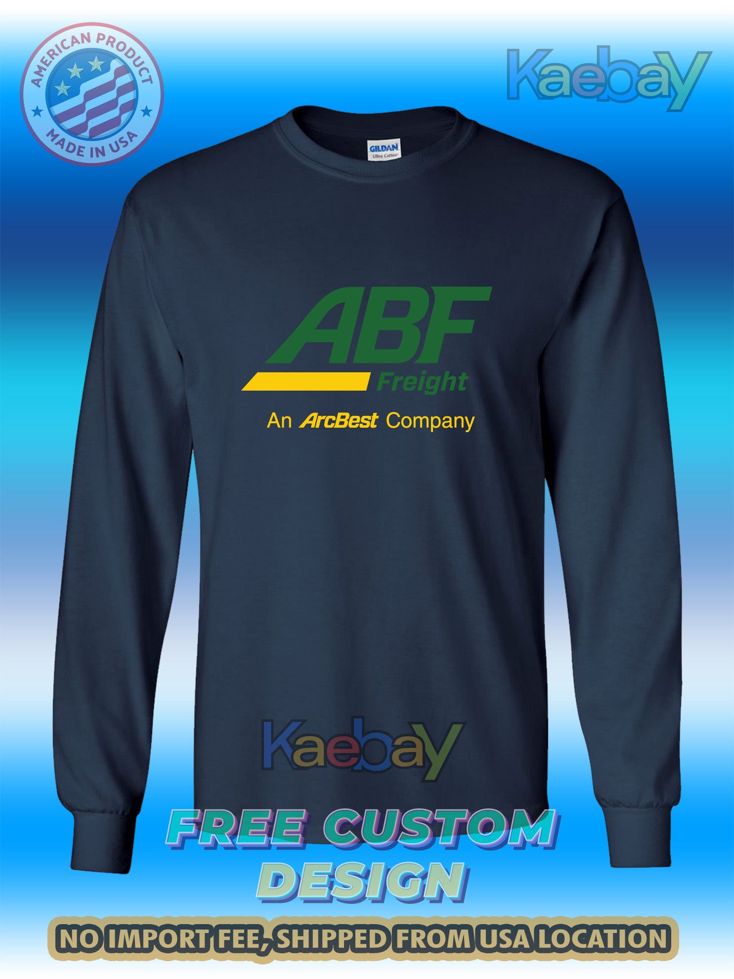 New Tee Shirt ABF Freight System ArcBest Logo Men's T-Shirt Men's Long Sleeves T-Shirts
