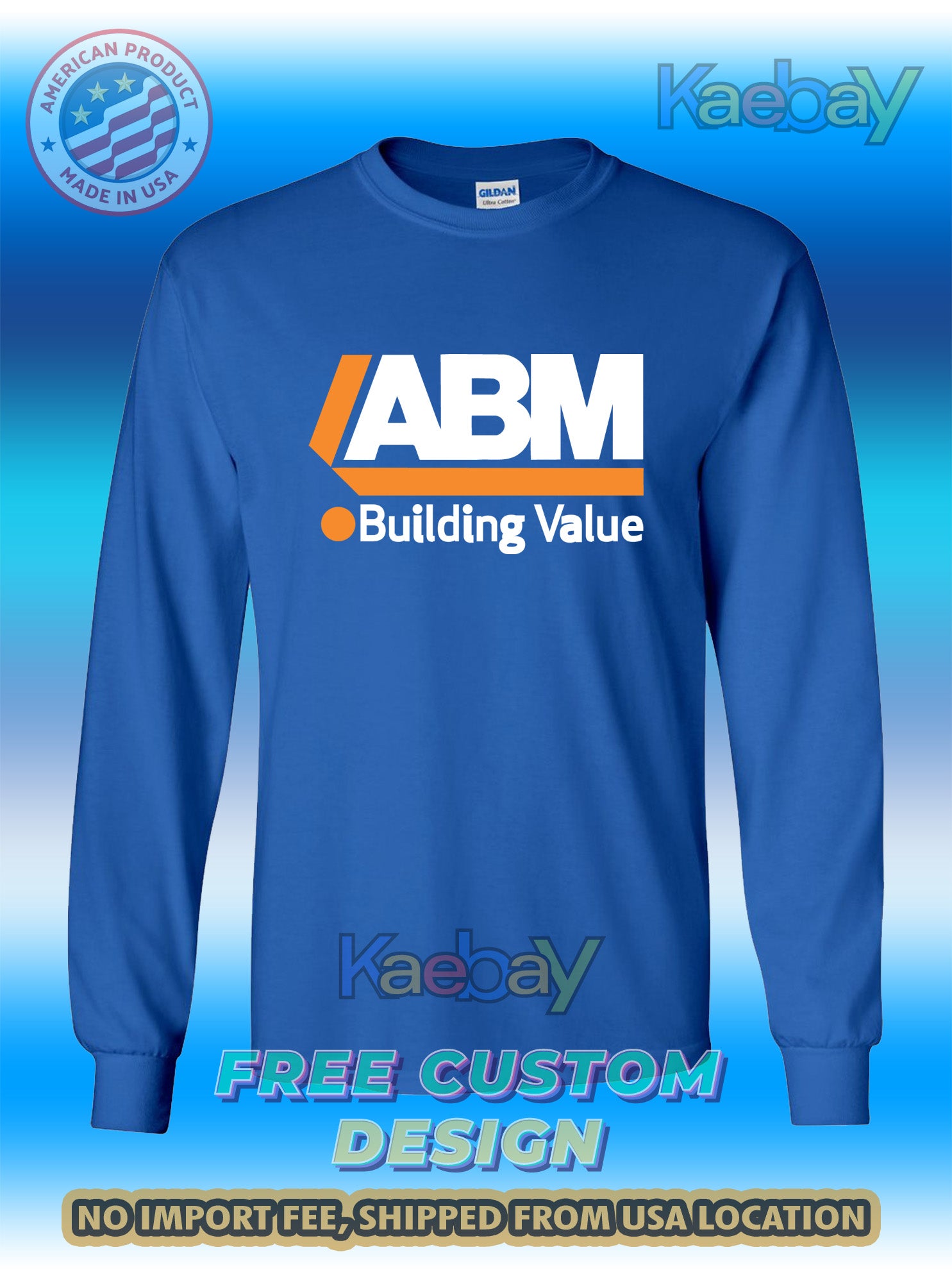New ABM building Industries Logo Men's Long Sleeve T-Shirt