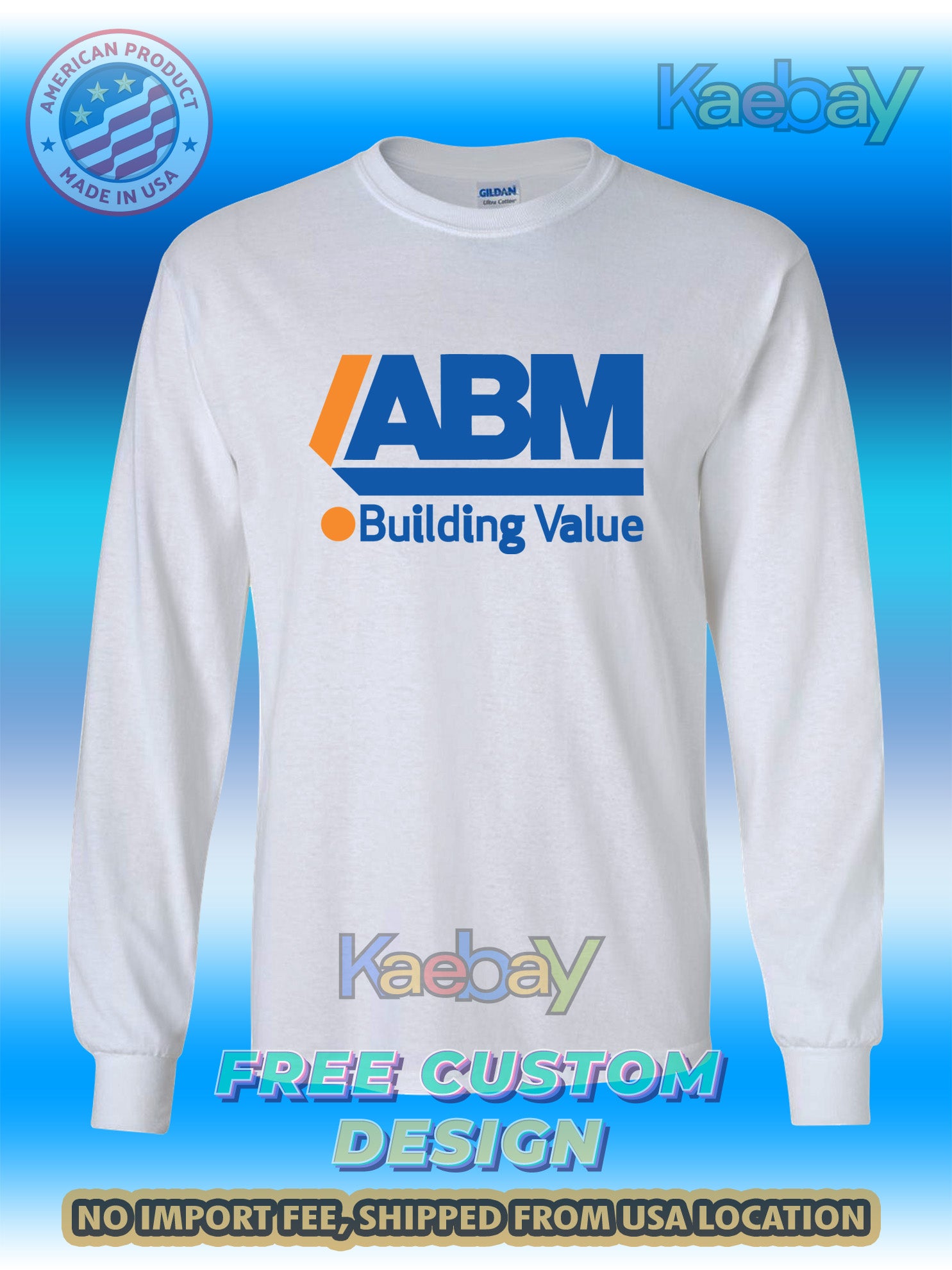New ABM building Industries Logo Men's Long Sleeve T-Shirt