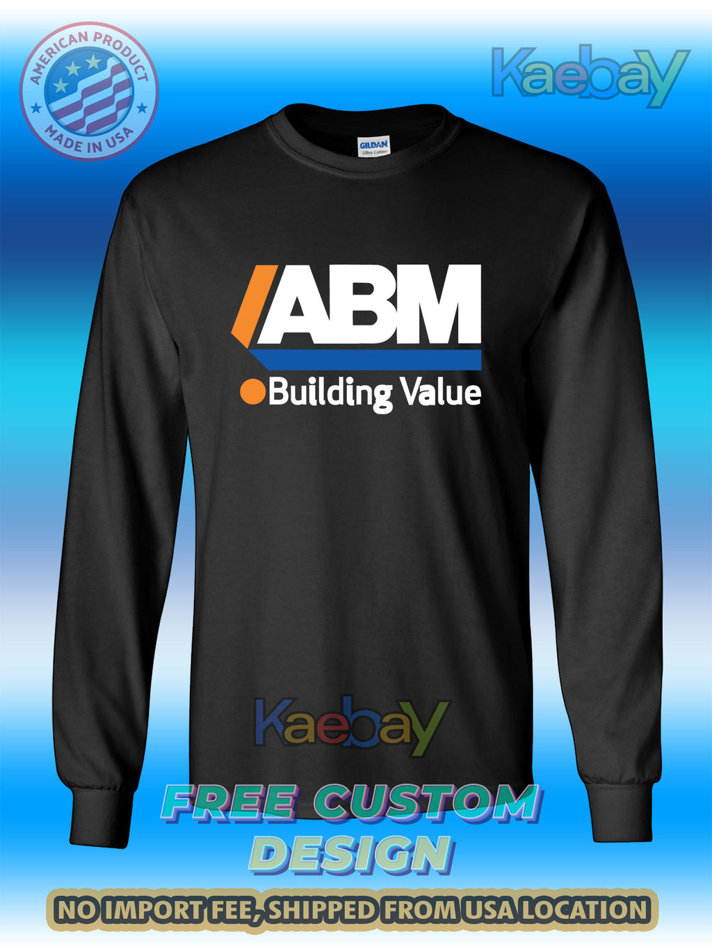 New ABM building Industries Logo Men's Long Sleeve T-Shirt