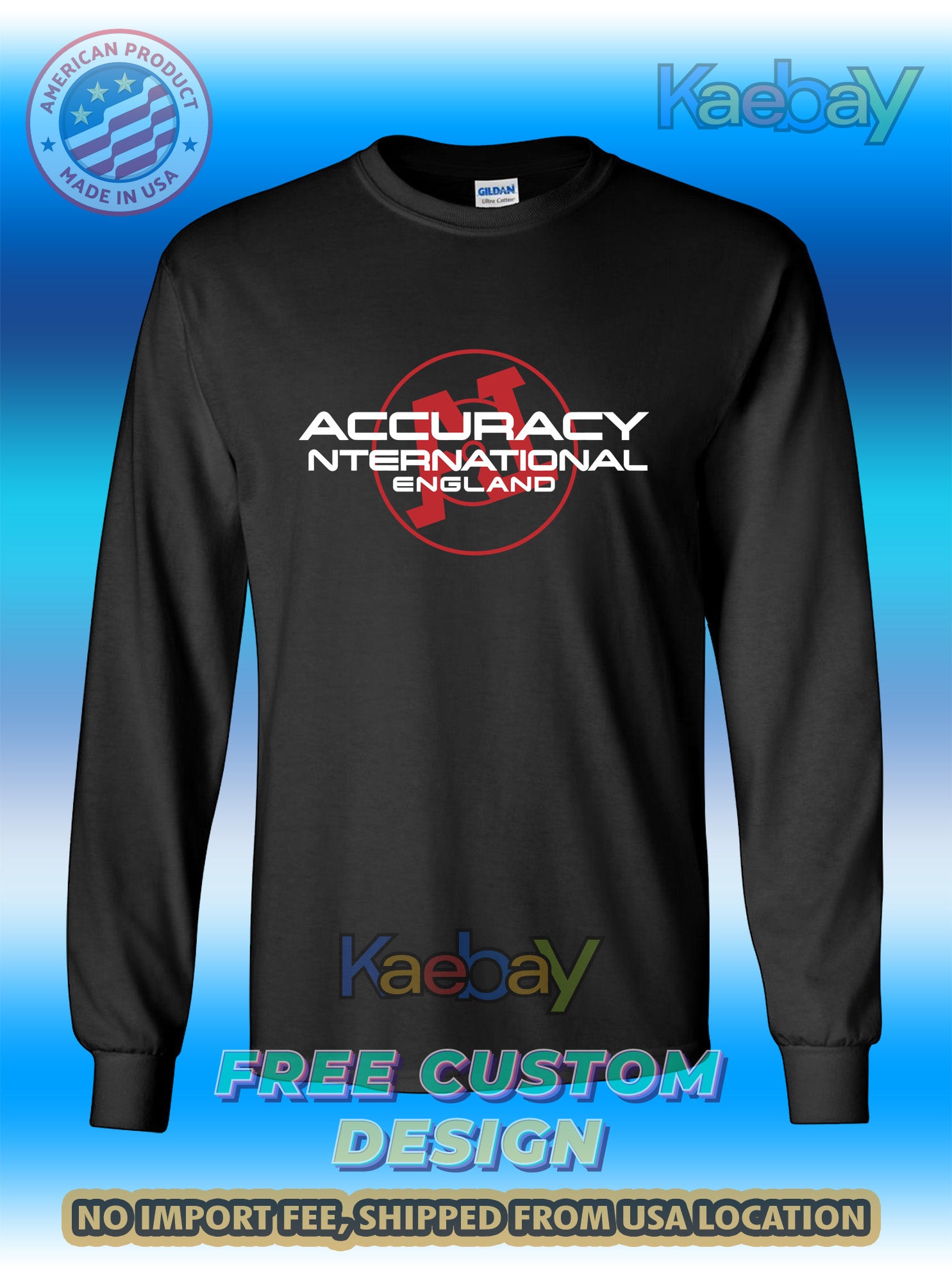 New Accuracy International Logo Men's Long Sleeve T-Shirt