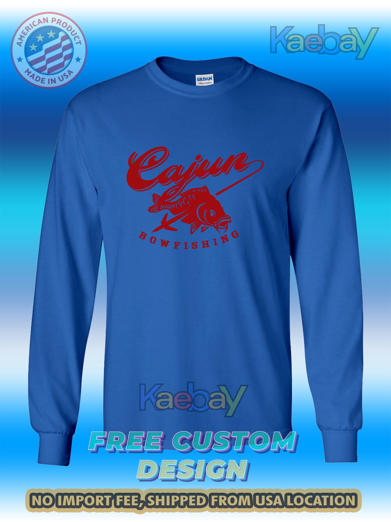 New Tee Shirt Cajun Bowfishing Reels Logo Men's T-Shirt Men's Long Sleeves T-Shirt