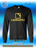 New Tee Shirt L-Acoustics professional audio Logo Men's T-Shirt Men's Long Sleeves T-Shirts