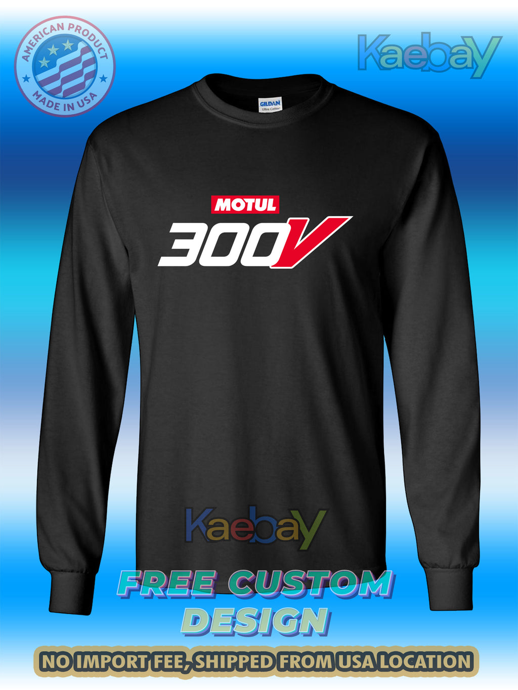 New Tee Shirt Motul 300V Motorsport Logo Men's T-Shirt Men's Long Sleeves T-Shirts