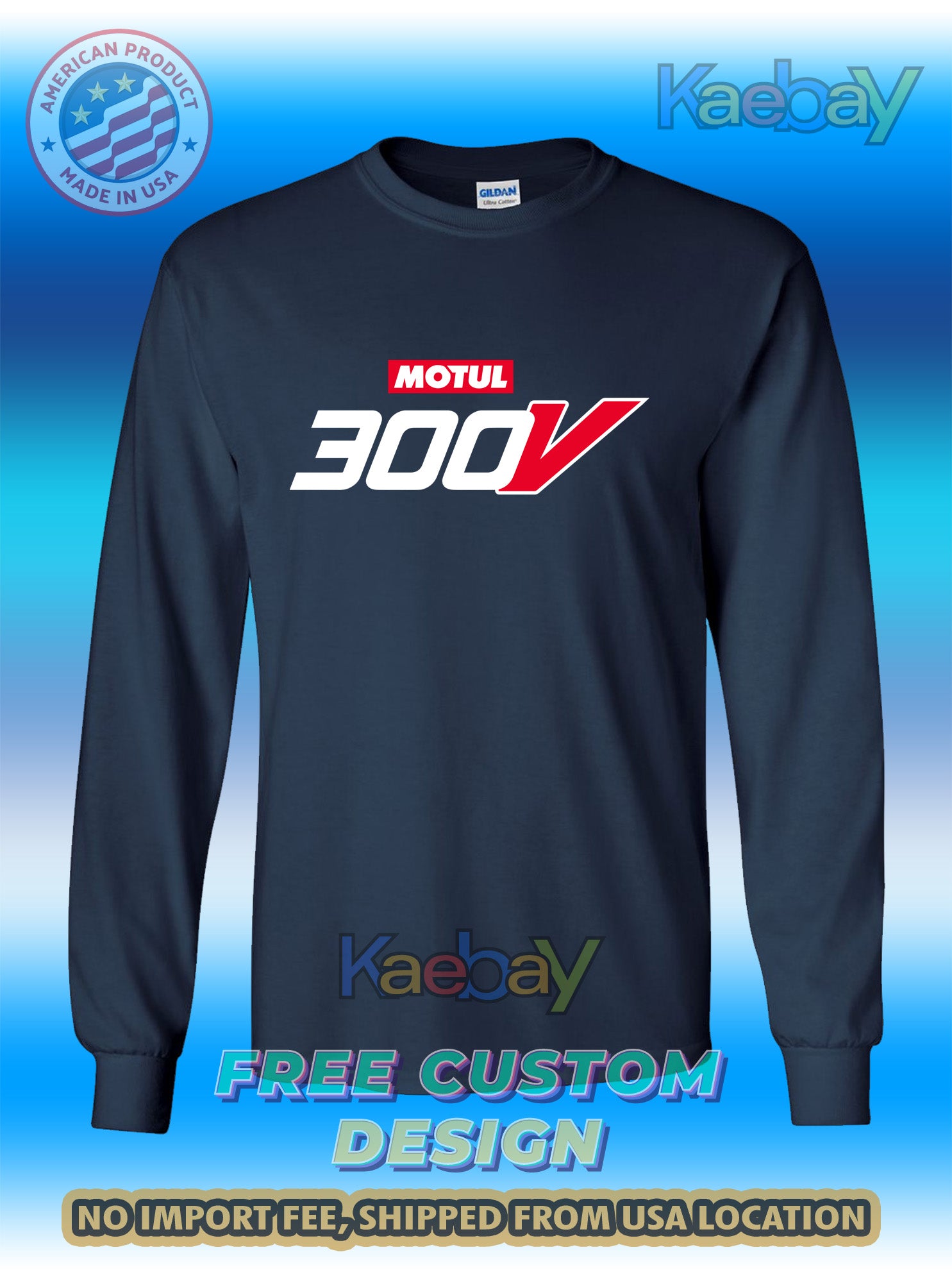 New Tee Shirt Motul 300V Motorsport Logo Men's T-Shirt Men's Long Sleeves T-Shirts