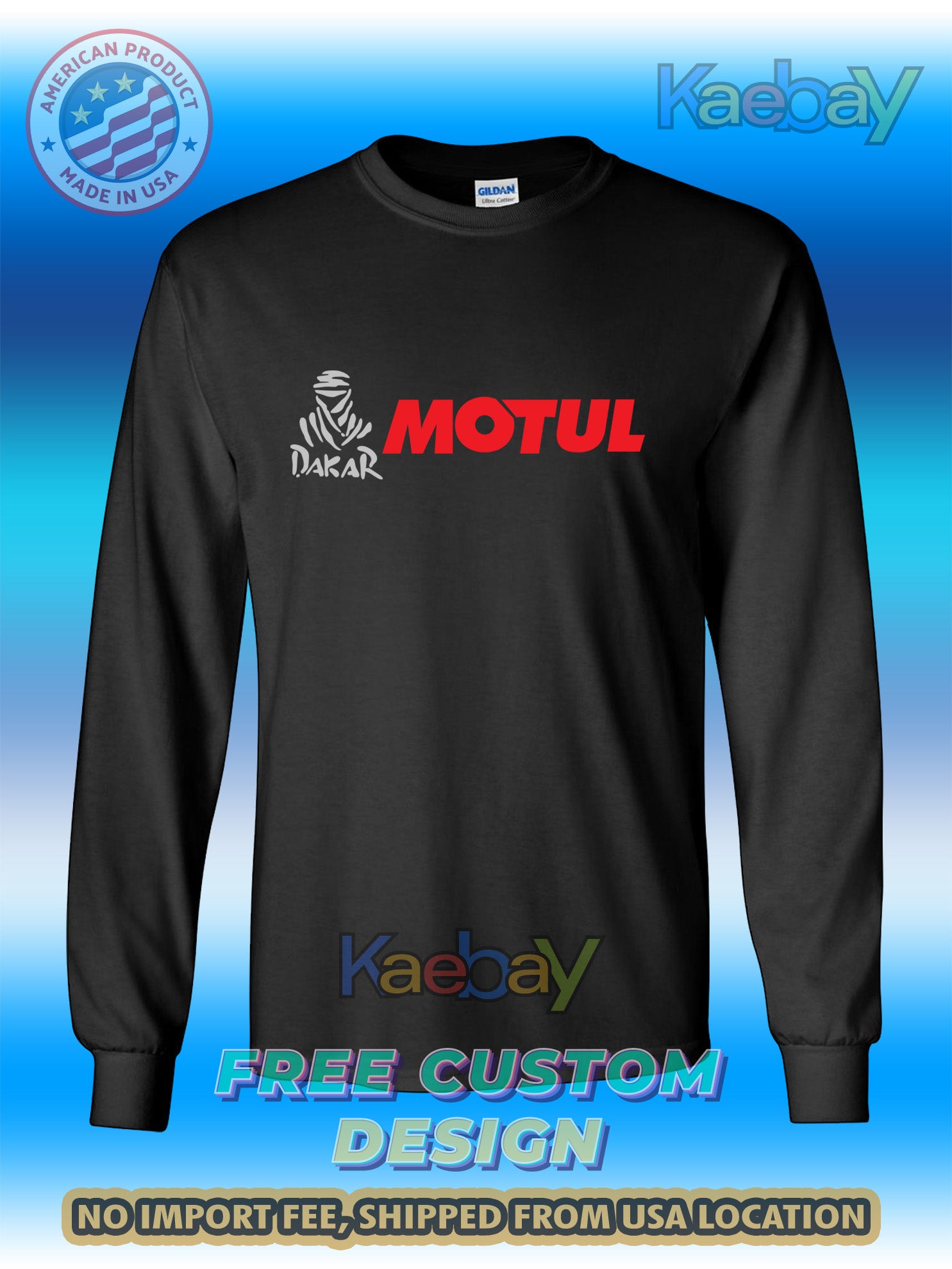 New Tee Shirt Motul Rally Dakar Racing Motor Oil Logo Men's T-Shirt Men's Long Sleeves T-Shirts