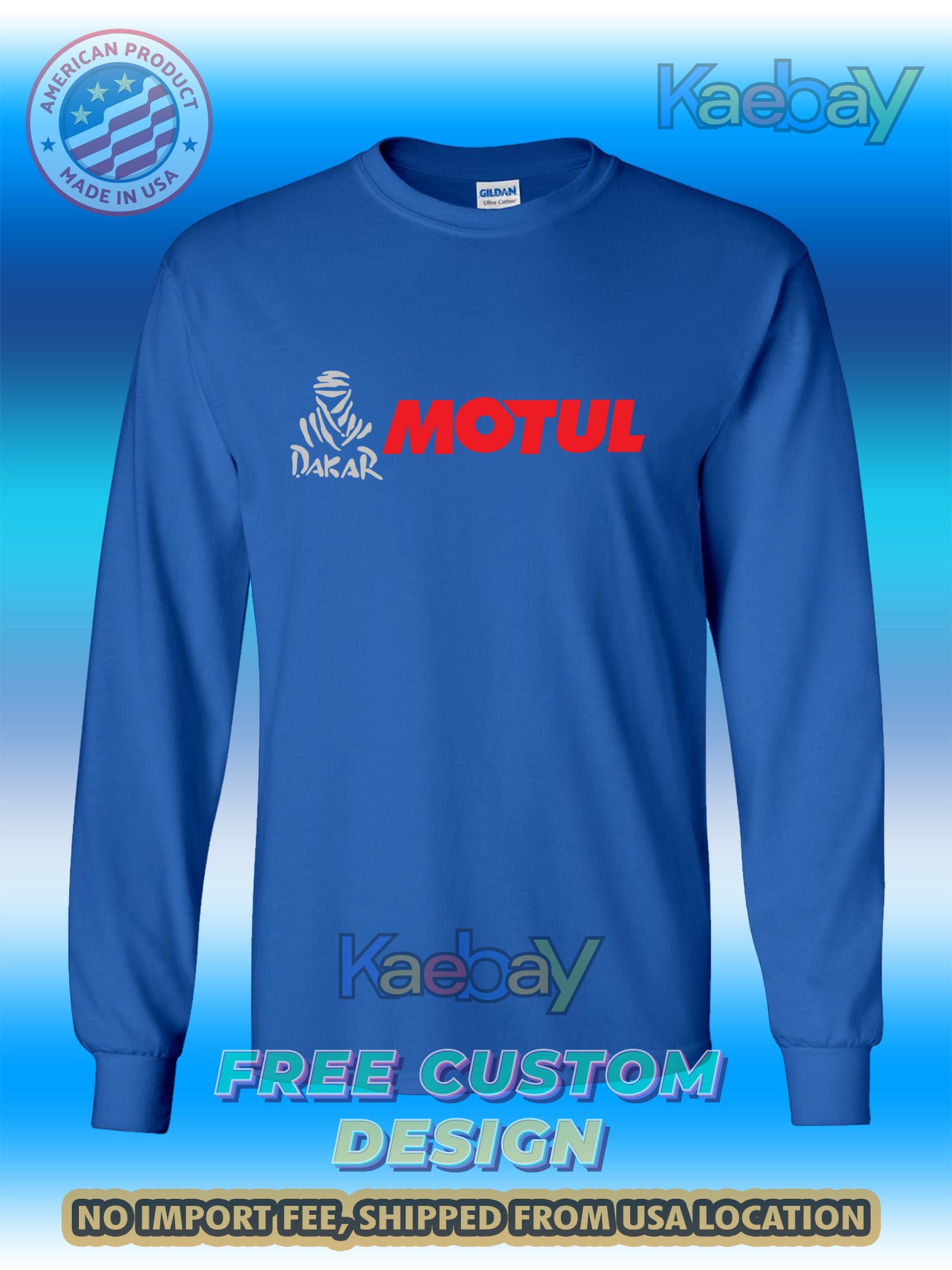 New Tee Shirt Motul Rally Dakar Racing Motor Oil Logo Men's T-Shirt Men's Long Sleeves T-Shirts