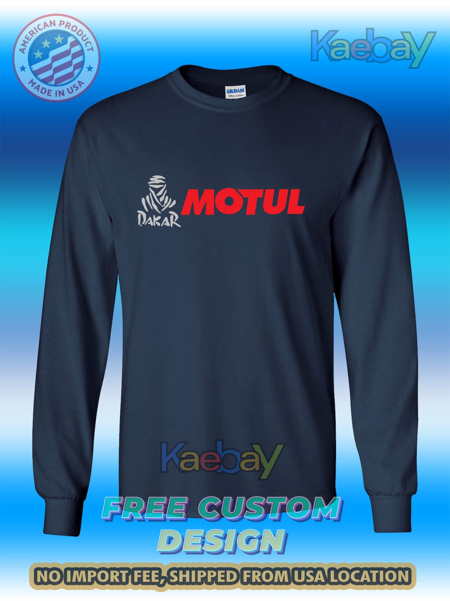 New Tee Shirt Motul Rally Dakar Racing Motor Oil Logo Men's T-Shirt Men's Long Sleeves T-Shirts