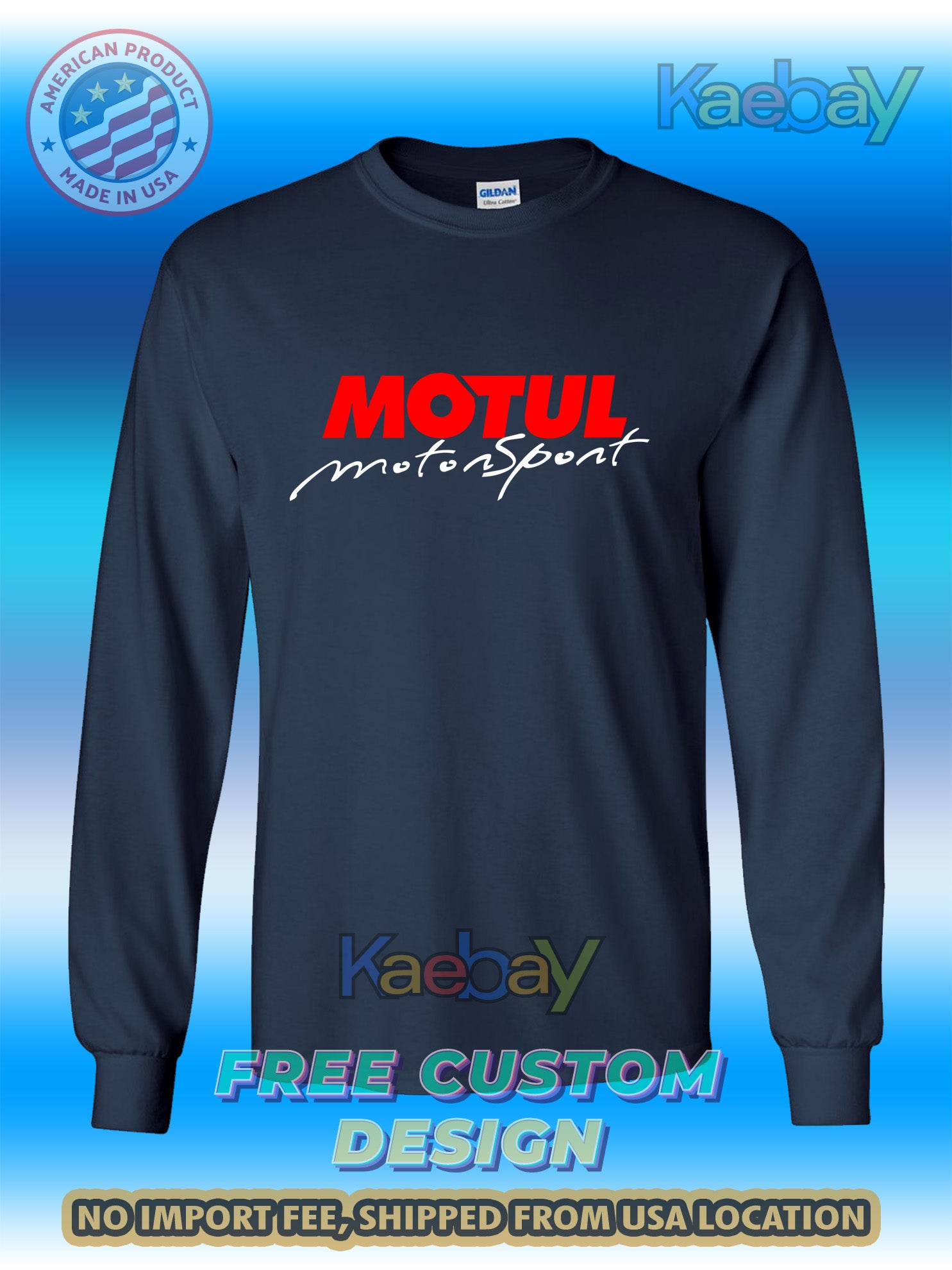 New Tee Shirt Motul motorsport Logo Men's T-Shirt Men's Long Sleeves T-Shirt