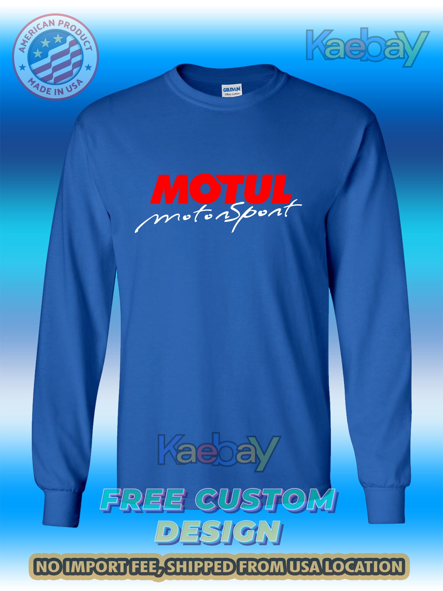 New Tee Shirt Motul motorsport Logo Men's T-Shirt Men's Long Sleeves T-Shirt