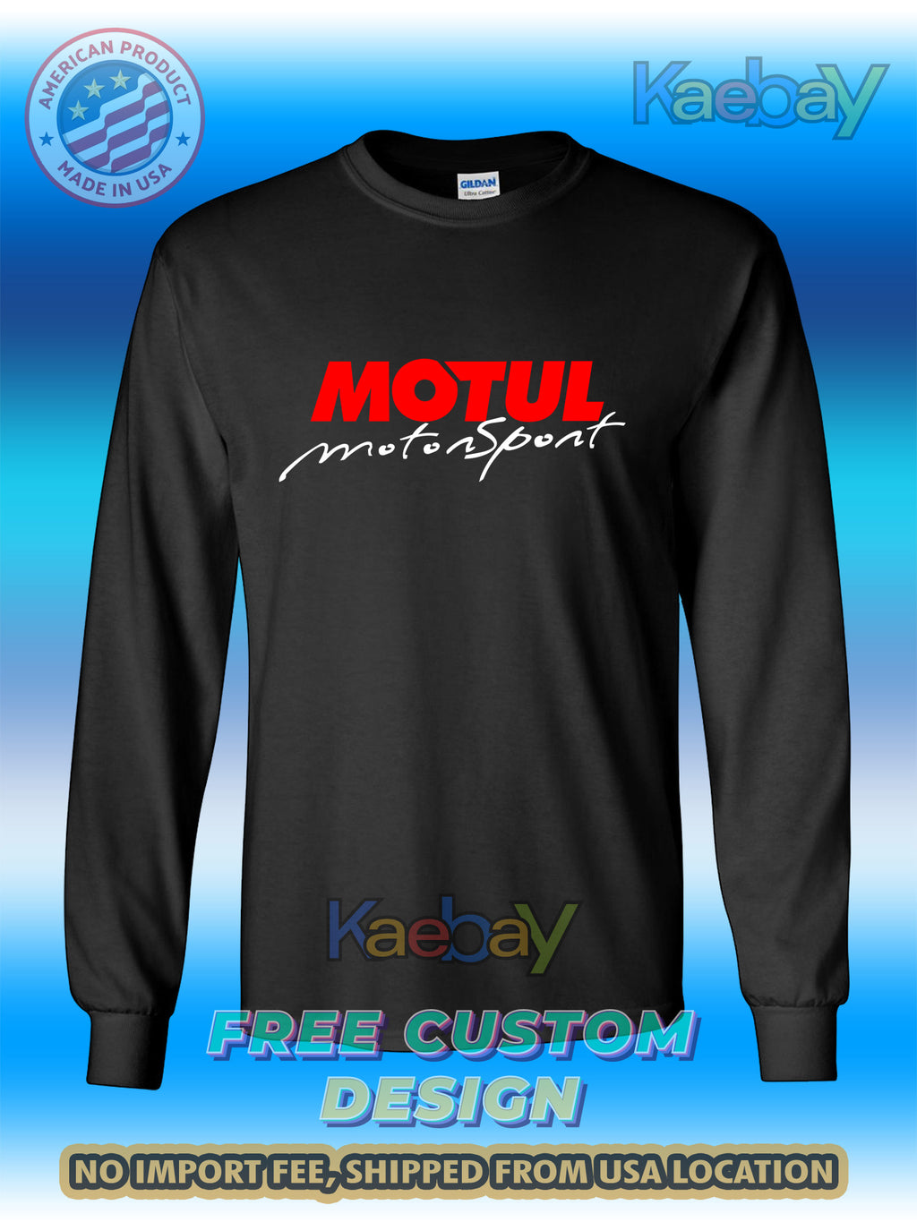 New Tee Shirt Motul motorsport Logo Men's T-Shirt Men's Long Sleeves T-Shirt
