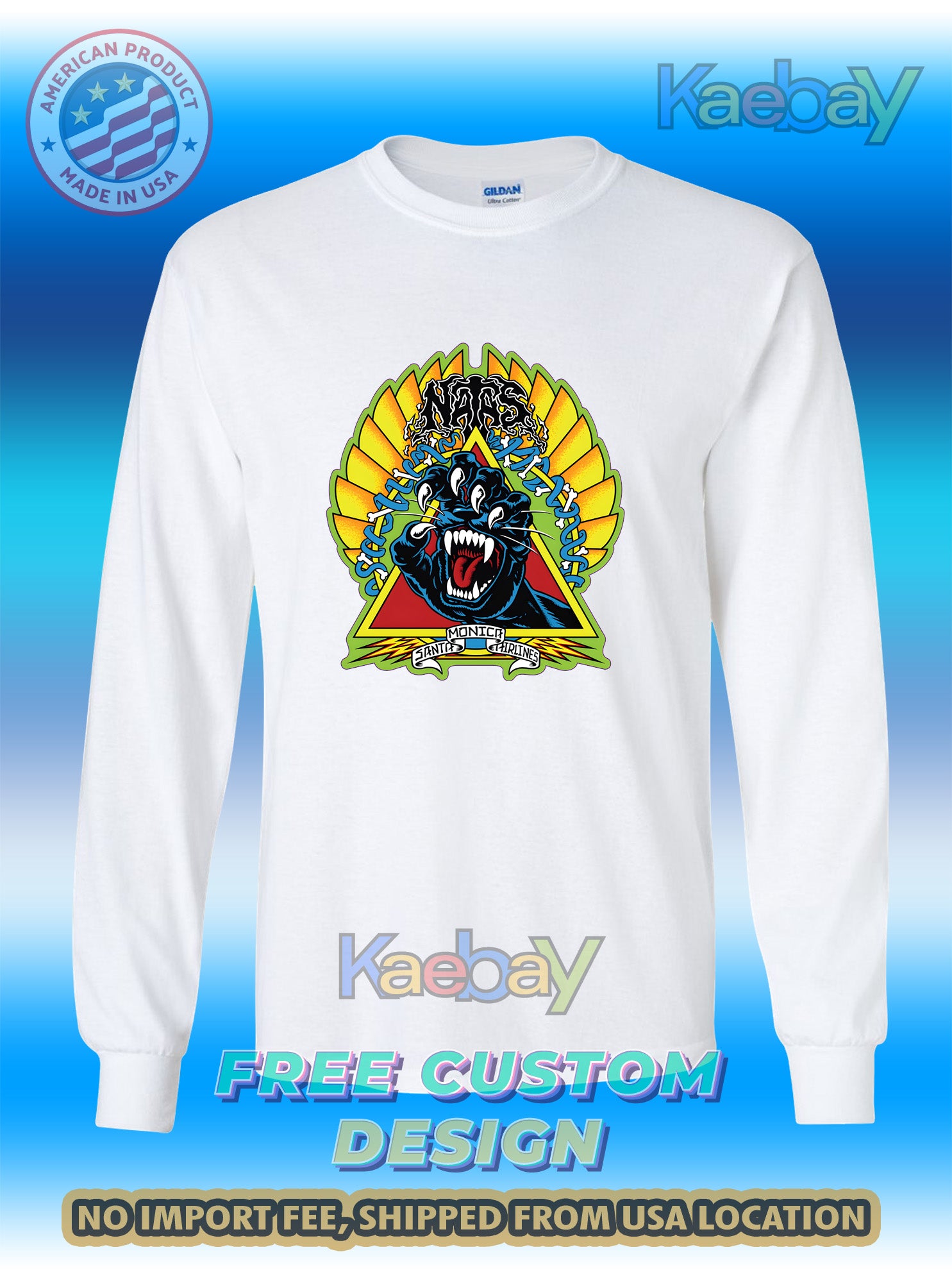 New Tee Shirt Natas Screaming Panther Logo Men's T-Shirt Men's Long Sleeves T-Shirts