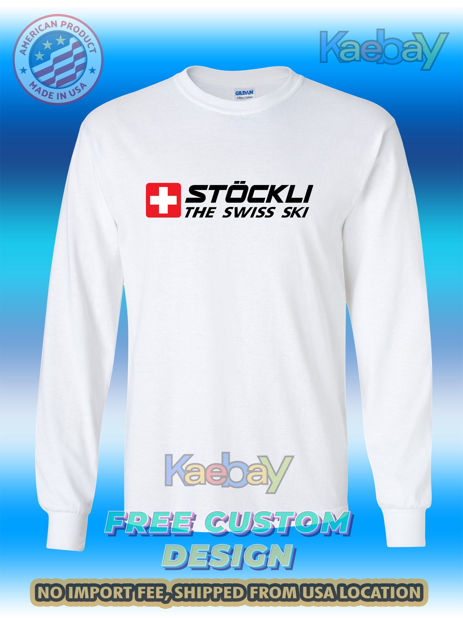 New Tee Shirt Stöckli The Swiss Ski Logo Men's T-Shirt Men's Long Sleeves T-Shirt