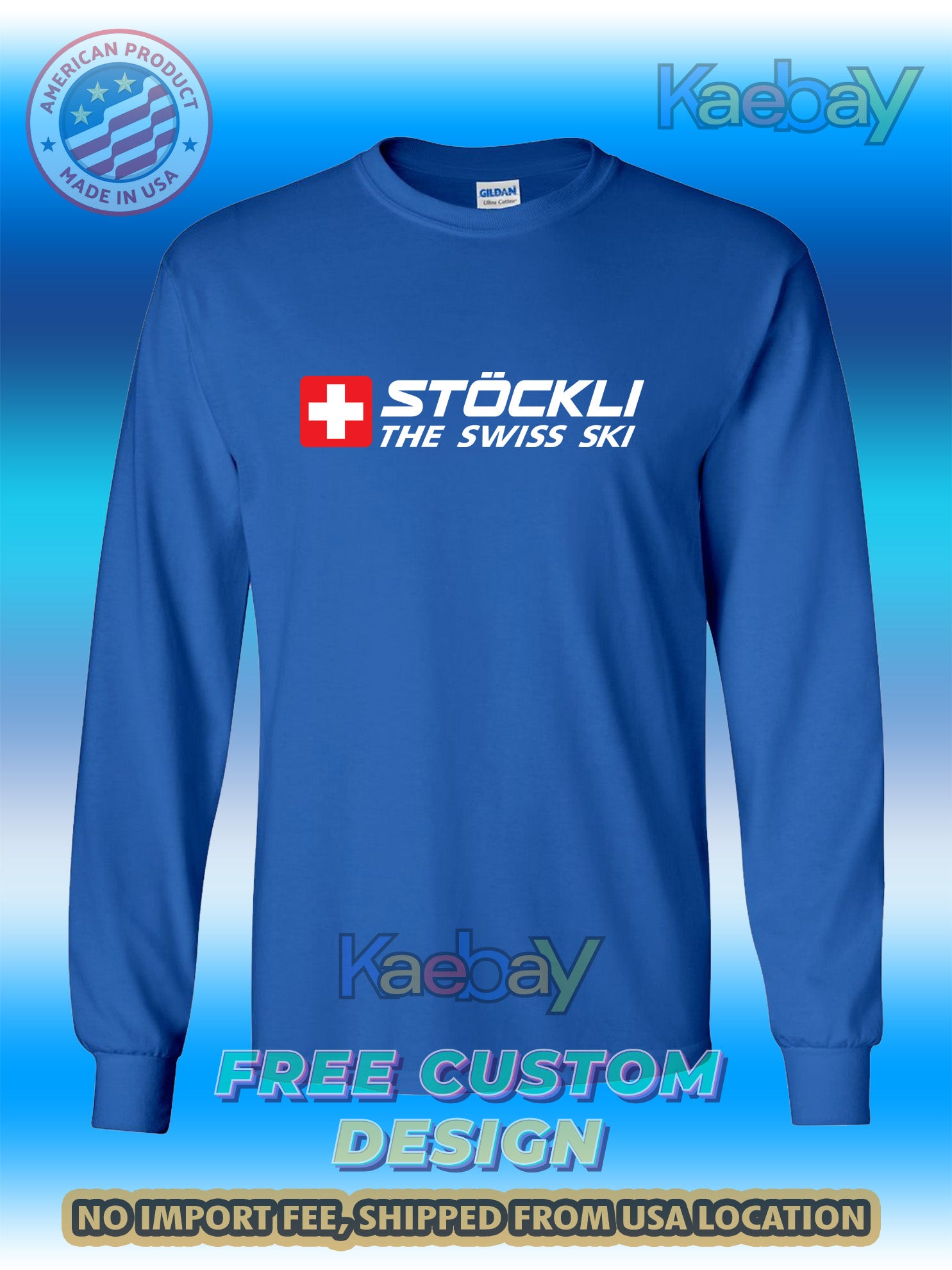 New Tee Shirt Stöckli The Swiss Ski Logo Men's T-Shirt Men's Long Sleeves T-Shirt