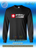 New Tee Shirt Stockli The Swiss Ski Logo Men's T-Shirt Men's Long Sleeves T-Shirt
