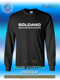 New Tee Shirt Soldano Amplifiers build to rock Logo Men's T-Shirt Men's Long Sleeves T-Shirt